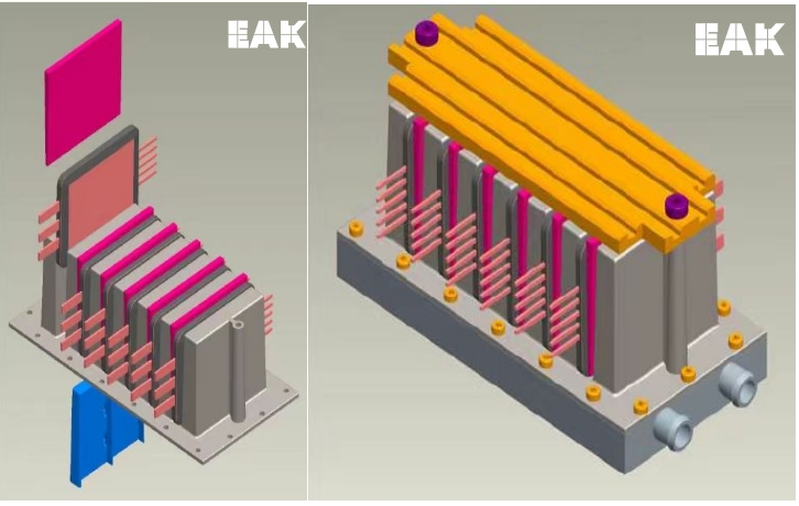 新型水冷电阻设计-EAK双面水冷电阻器,EAK,EVTOL垂直起降,合金电阻的应用,水冷电阻,泄放电阻,合金电阻,厚膜电阻,预充电阻,厚膜PCB